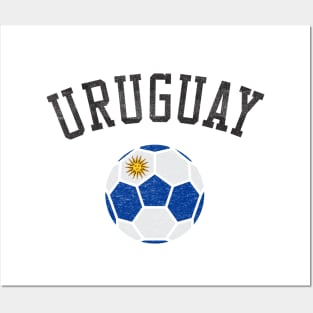 Uruguay Soccer Team Heritage Flag Posters and Art